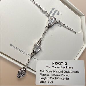 Bomb Party The Reese Necklace CZ on Rhodium